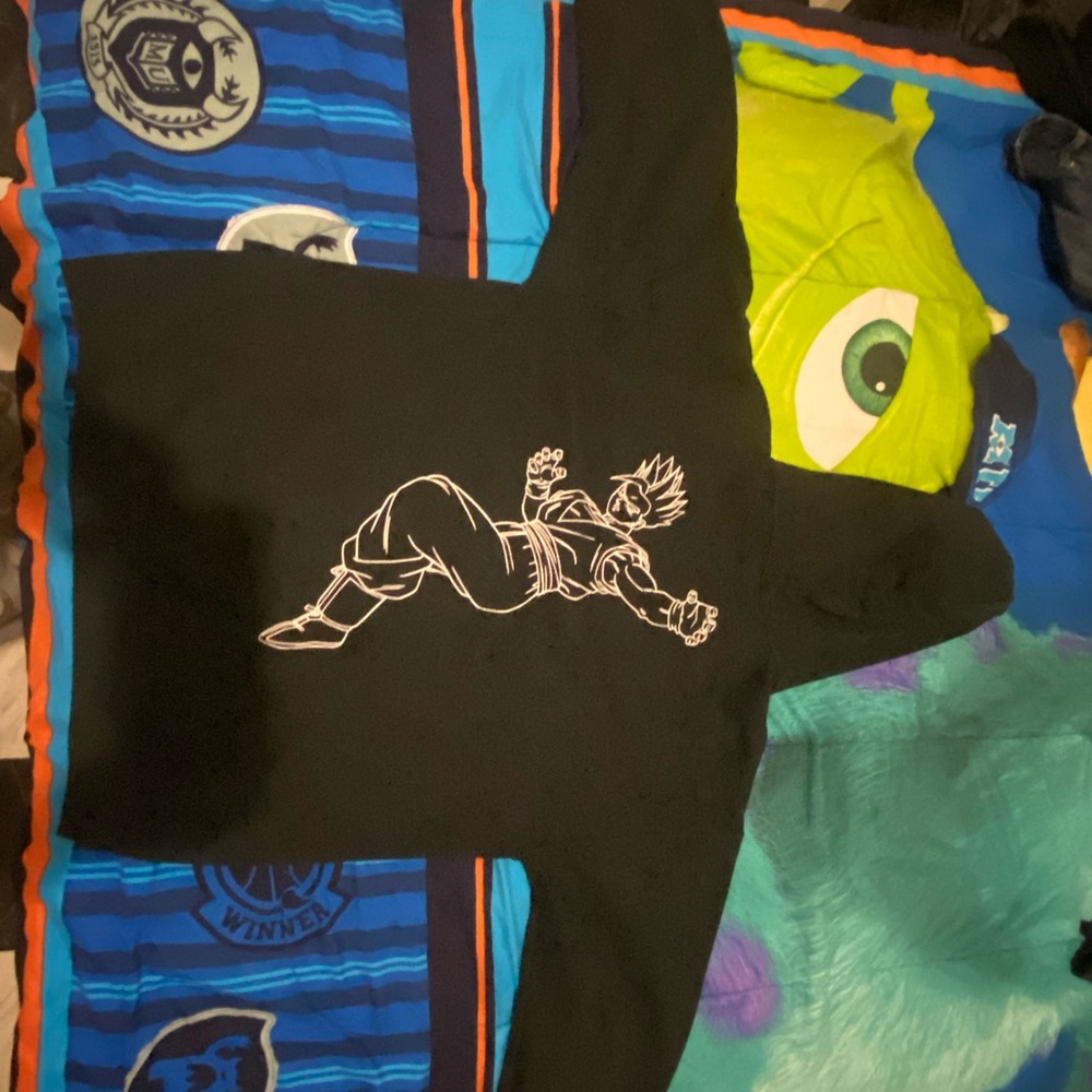 Black Hoodie with White Graphic